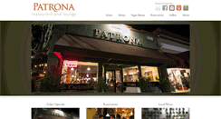Desktop Screenshot of patronarestaurant.com