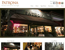 Tablet Screenshot of patronarestaurant.com